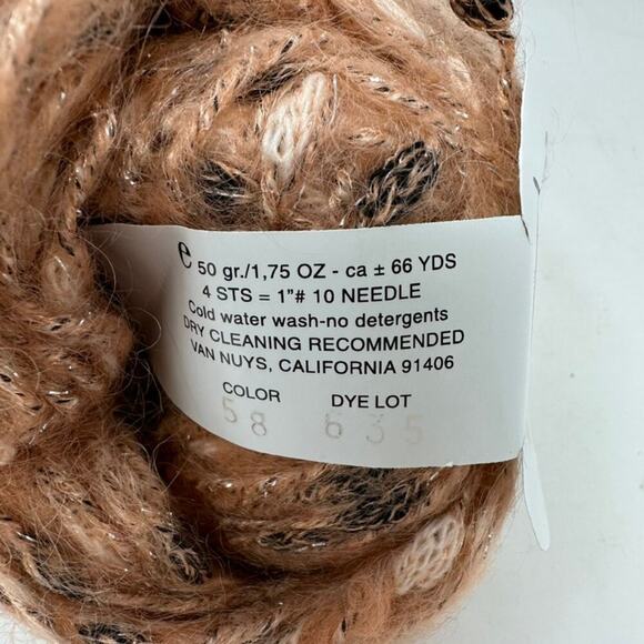 Trendsetter Yarns Eliseo Peach (Lot of 3 x 50 g Balls)‎ 32% Mohair Made in Italt - Picture 5 of 9